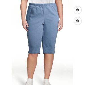 Just My Size Women’s Powder Wash Bling Tab Capris Size 2X NWT